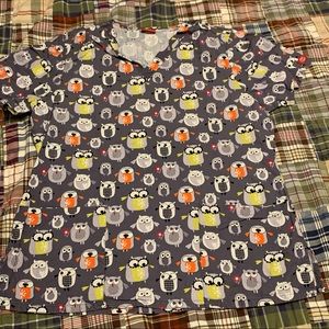 Dickies owl scrub top